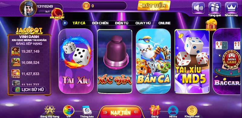 Tổng quan về trang web 68gamebai.site