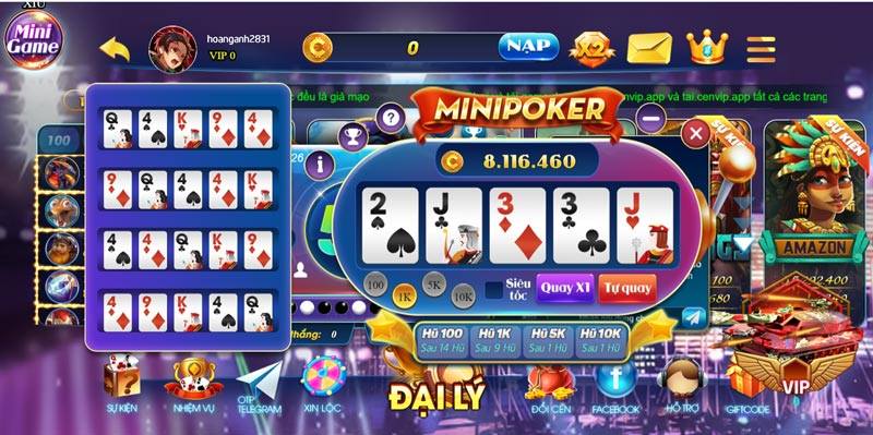 Mini game hấp dẫn tại Sanvip