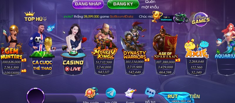 Đa dạng các tựa game hay tại San club