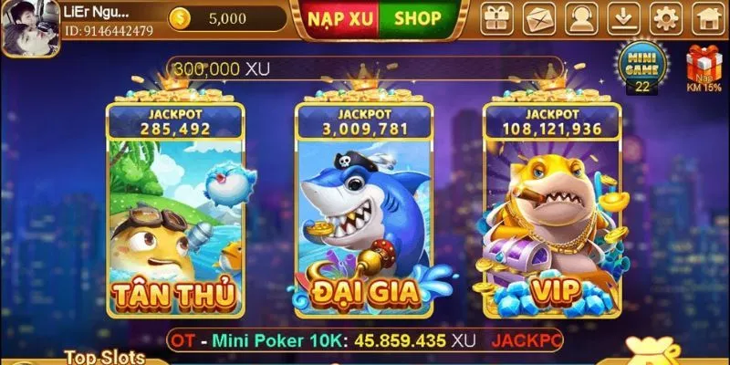 Game có cấp độ tân thủ, đại gia và người chơi VIP